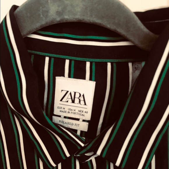 Zara oversized Striped Button Up Unisex - Picture 2 of 3